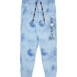 AAPE+运动男装春夏字母印花扎染薄款抽绳休闲长裤6942XXJ