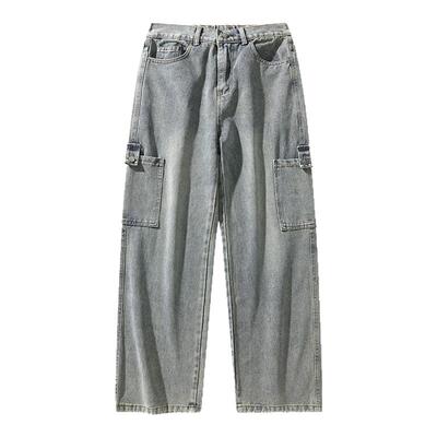 FOG GOETHE美式潮牌牛仔裤男士春秋季直筒宽松男生阔腿休闲长裤子