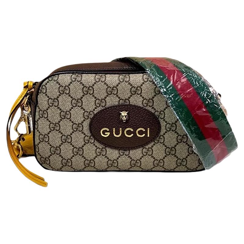 gucci古驰老花虎头相机包中性