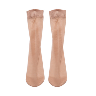 18双梦韵丝袜夏季超薄款短丝袜包芯丝女袜透明防勾丝黑肉色天鹅绒
