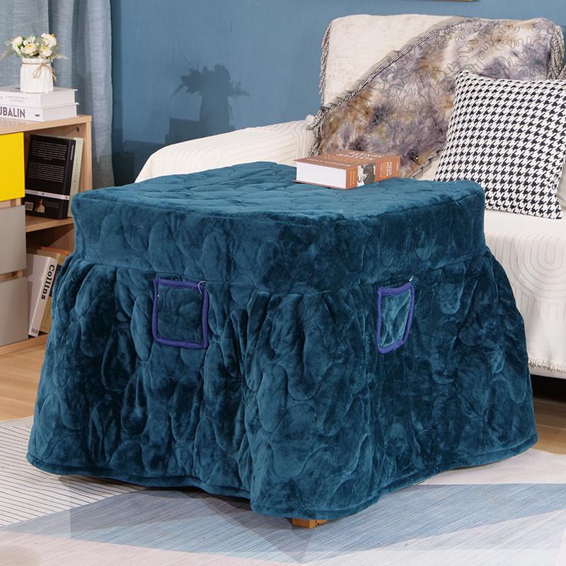 烤火被加厚正方形双面绒法兰绒被子茶几烤火罩加绒桌子罩套加绒罩