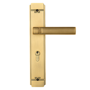 汇泰龙新中式金色房门锁室内卧室静音木门锁古典风通用型别墅1021