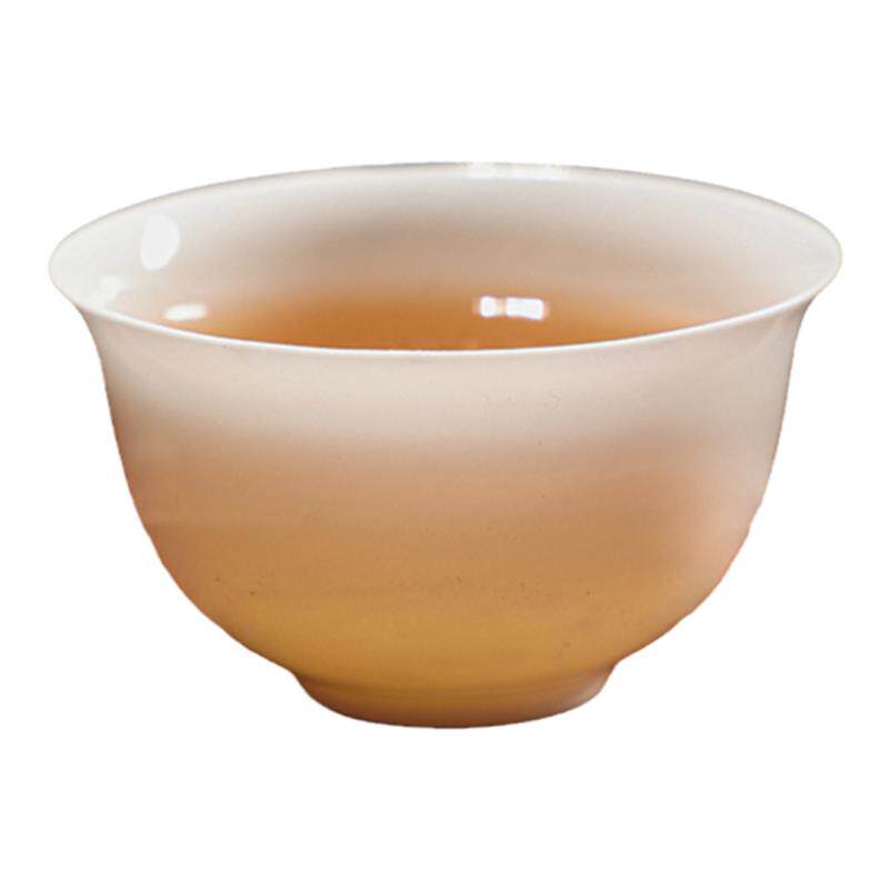 潮州骨瓷茶杯薄胎白玉令品茗杯工茶杯