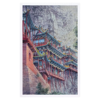 3djp风景插画塑料拼图1000片