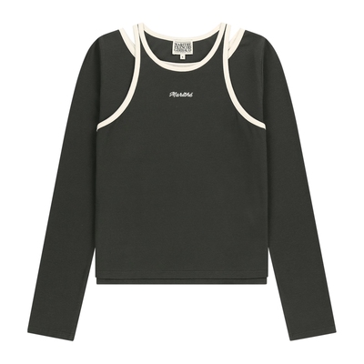 MARITHE女士叠穿长袖T恤