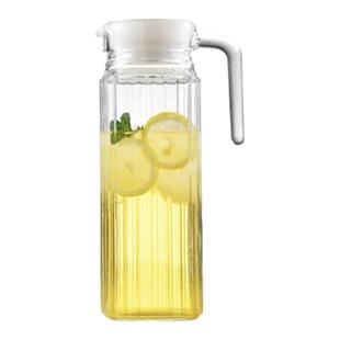 竖条纹玻璃水杯套装家庭用待客厅高颜值ins风带把茶杯女喝水杯子