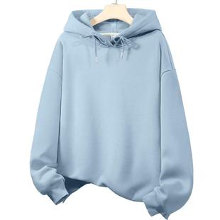 KCV真维斯连帽卫衣女春秋2026新款薄款独特好看蓝色宽松上衣外套