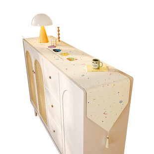 桌旗餐边柜长条茶几桌布装饰电视柜轻奢高端卡通盖布鞋柜台面垫布
