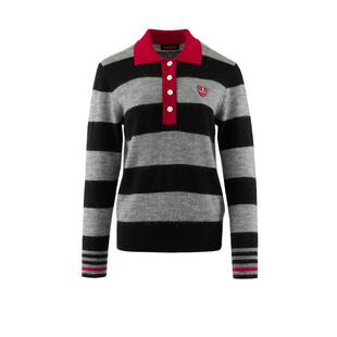 【马海毛混纺】比音勒芬高尔夫2025秋新女士休闲长袖针织衫polo领