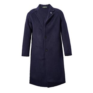 JODOLL乔顿男装毛呢大衣绵羊毛长款单排扣秋冬季新款双面呢外套