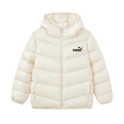 PUMA彪马童装新款儿童羽绒服男童女童轻薄羽绒拉链保暖连帽外套