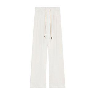 雪尼尔阔腿裤子女秋冬季2026新款宽松直筒灯芯绒运动棉裤加绒卫裤