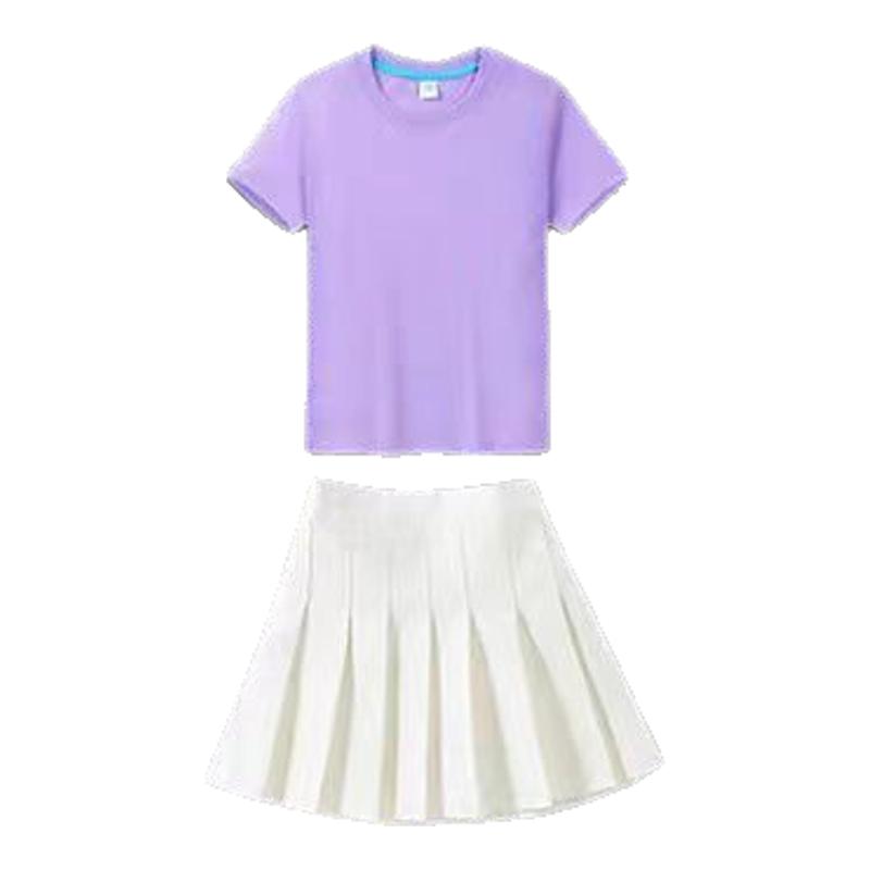 彩色儿童啦啦队演出幼儿园表演服多巴胺T恤小学生班服运动会服装