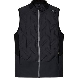 安踏跑步轻量羽绒运动马甲男冬季新款立领加厚夹克外套152545606