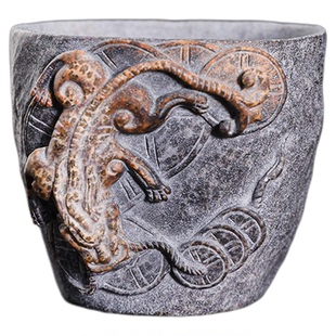 冰碛岩茶杯中式纯手工雕刻貔貅主人杯单杯石茶杯收藏礼品功夫茶具