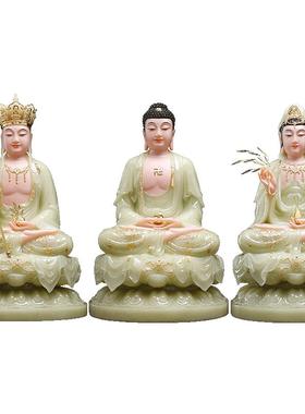 地藏王观音佛像慈缘阁汉白玉供奉