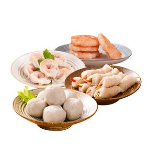 【海鲜丸子套餐】晶华鱼丸潮汕火锅丸子组合墨鱼丸虾滑虾饼鱼饼