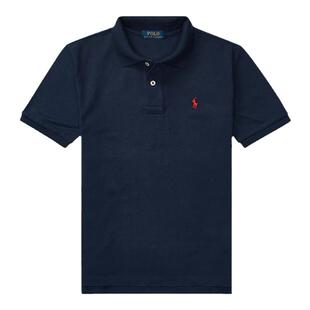 RALPH LAUREN拉夫劳伦男女大童纯色短袖Polo衫刺绣小马标