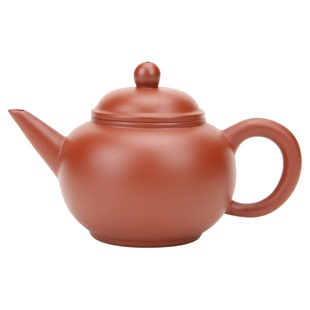潮州西塘乡章氏朱泥手拉壶100/150/220cc水平壶紫砂壶工夫红泥壶