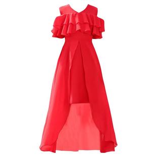 女童连衣裙夏装2026新款儿童裙子小女孩洋气拖尾薄款沙滩雪纺长裙