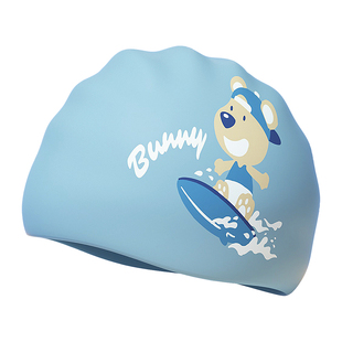 回力儿童泳帽不勒头防水男女童印花男孩游泳帽子硅胶泳帽游泳装备