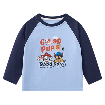 汪汪队A类男女童长袖纯棉T恤