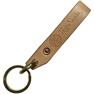 优革佳品手作参考Tenjin Works天神黑色植鞣革牛皮钥匙扣枥木鞍革