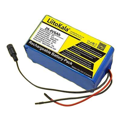 LiitoKala 29.4V6Ah 7S3P高功率18650电池 电动自行车助推车/电动