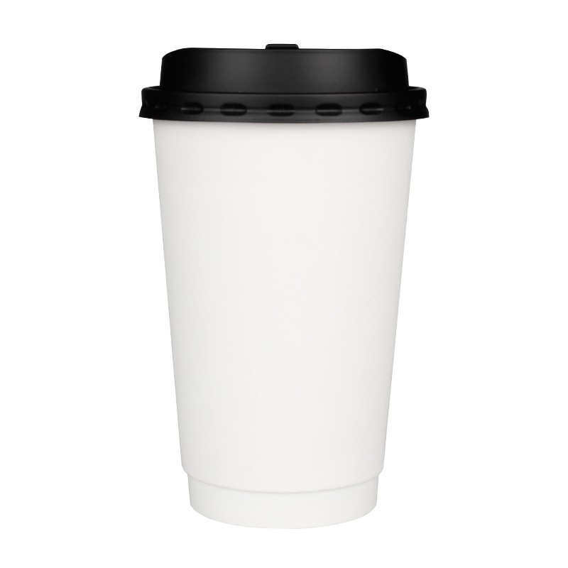 一次性加厚雙層中空奶茶紙杯外賣打包帶蓋防燙豆?jié){咖啡紙杯可定制