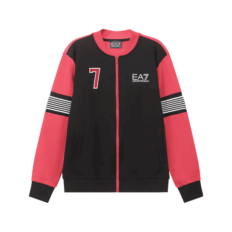 EA7阿玛尼加绒卫衣开衫运动衫
