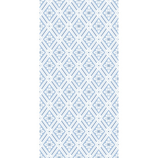 蓝白菱格装饰柜子贴纸橱柜改造自粘壁纸复古卧室翻新家具贴画防水