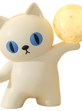 创意可爱喵星人小夜灯桌面摆件
