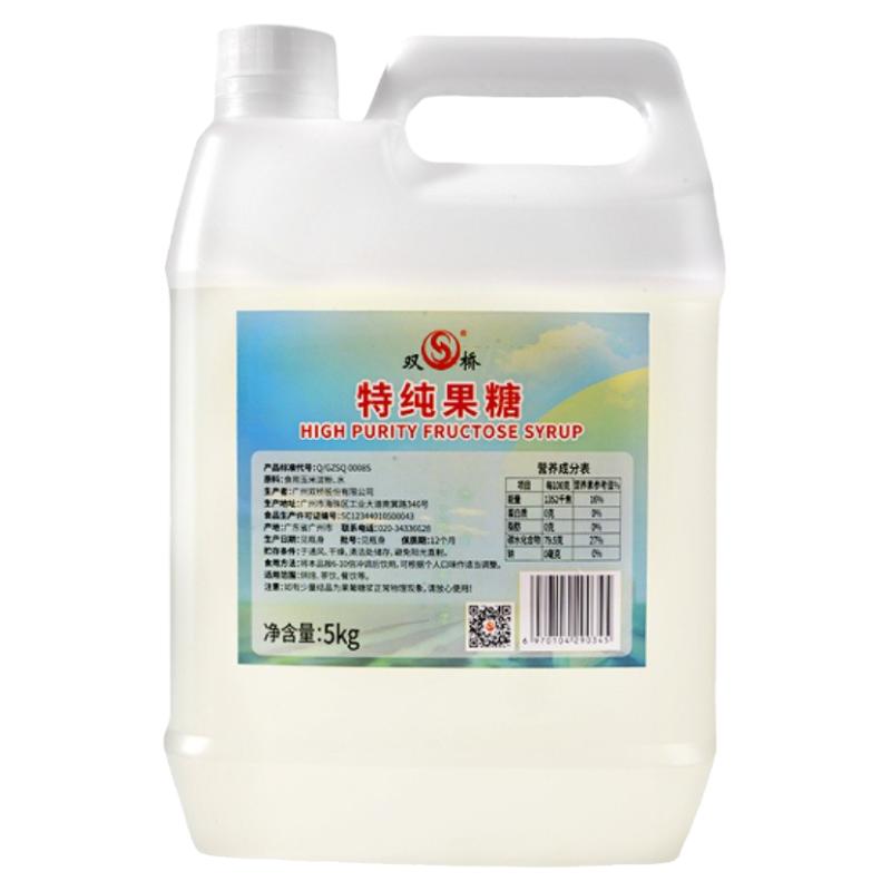 双桥特纯果糖5kg柠檬水果茶商用果葡浓缩糖浆台式奶茶饮品店专用