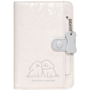 生日情人节礼物TOUTOU线条小狗旅行护照夹证件收纳长款钱包卡包女