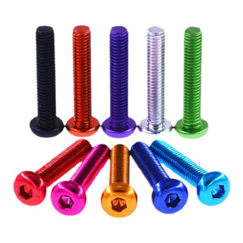 M3x18/20/25/30彩色铝合金加长全牙丝杆半圆头盘头内六角螺丝螺钉