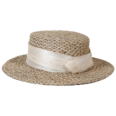 新品ins风遮阳平顶草帽