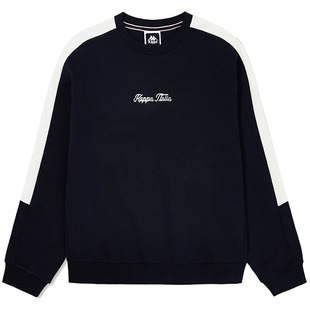 Kappa卡帕背靠背复古针织套头衫2025新款女休闲圆领长袖运动卫衣