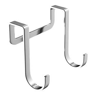 不锈钢双s型重物挂钩免打孔强力承重门后多功能柜门高级收纳挂架