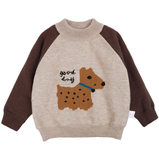 男童毛衣秋冬儿童针织衫冬季加绒加厚2025新款男孩套头打底衫线衣