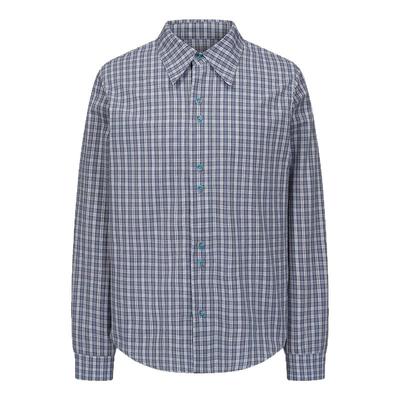 高智感松弛老钱风格子衬衫