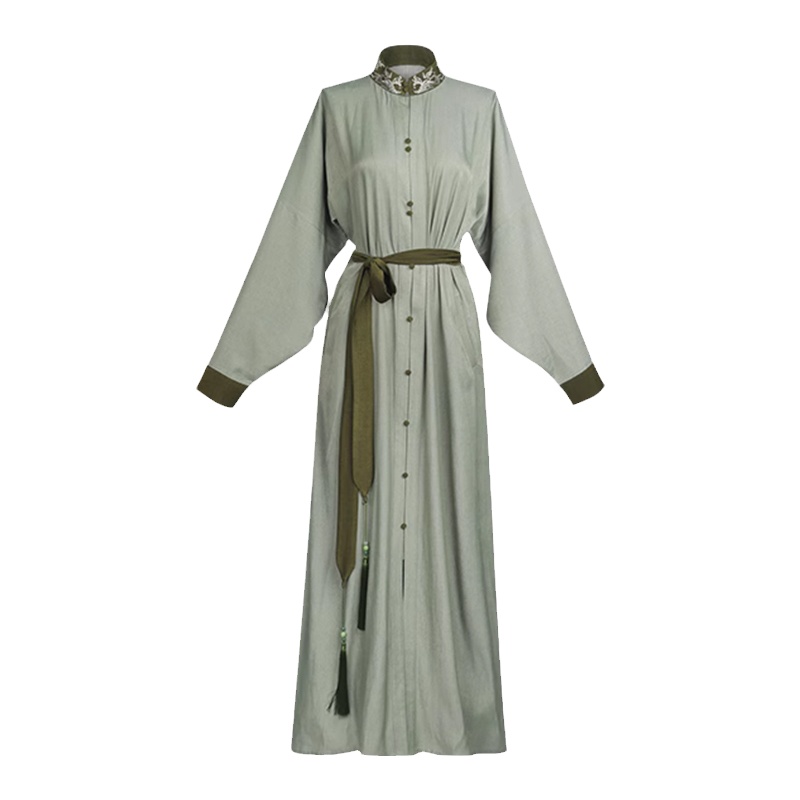 拟梦共潮生国风原创改良立领汉服连衣裙长衬衫通勤日常上班穿春秋