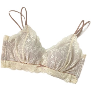 浮生若梦 大胸显小超薄内衣女聚拢收副乳调整型无钢圈文胸罩套装