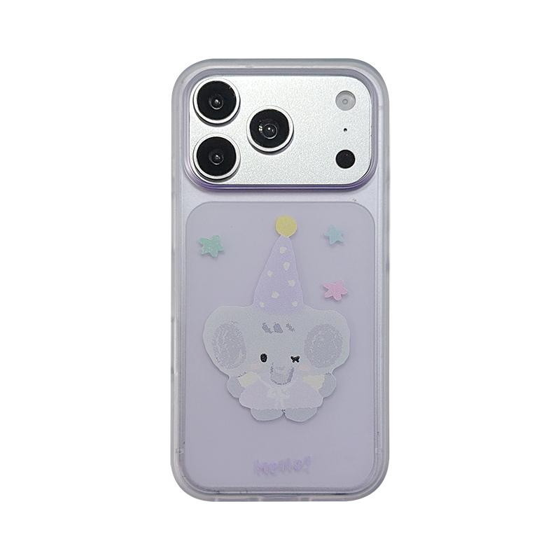 适用于iPhone紫色可爱卡通手机壳
