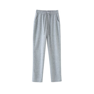 170高个子180女生高中初中学生白色洋气加长版裤子春秋直筒运动裤