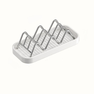 新款304不锈钢肥皂架沥水托盘台面台式浴室肥皂盒收纳香皂置物架