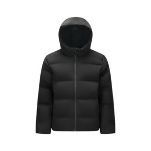 [商场同款]森马羽绒服男冬季无缝压胶防水外套肌理感黑色连帽上衣