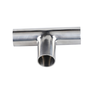 304不锈钢加长三通卫生级内外抛光316L自动焊3A等径T型焊接三通38