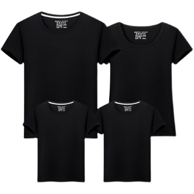 高端感亲子装一家三四口t恤