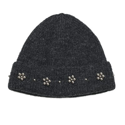 iroha朴志效同款小花针织冷帽