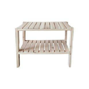 ins简易床头柜实木北欧风卧室饰品排骨置物架子落地飘窗收纳架桌